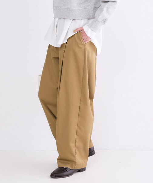 バレルレッグチノパンツ【洗濯機OK】