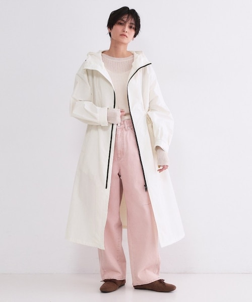 撥水フードZIPロングコート【洗濯機OK】｜オペーク ドット クリップの