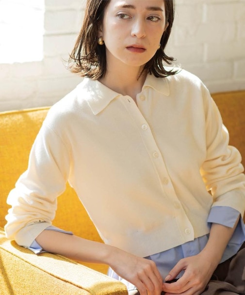 ポロ衿シャツドッキングニット【洗濯機OK】