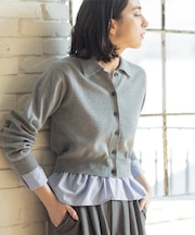 ポロ衿シャツドッキングニット【洗濯機OK】