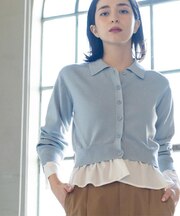 ポロ衿シャツドッキングニット【洗濯機OK】