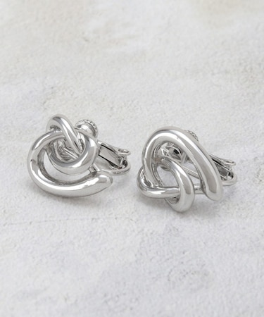 ニュアンスハ－トノットメタルイヤリング