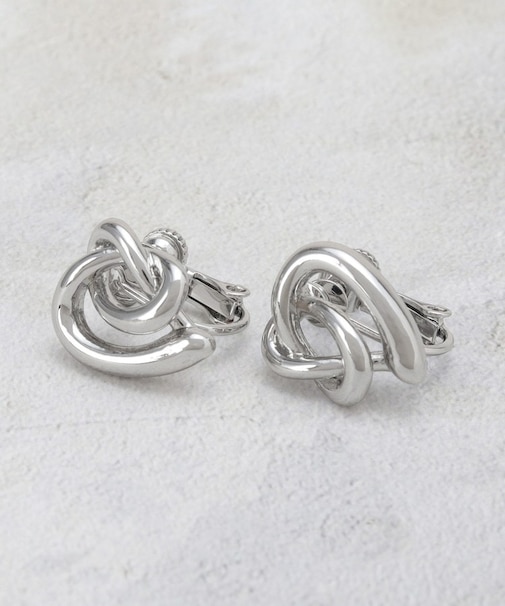 ニュアンスハ－トノットメタルイヤリング