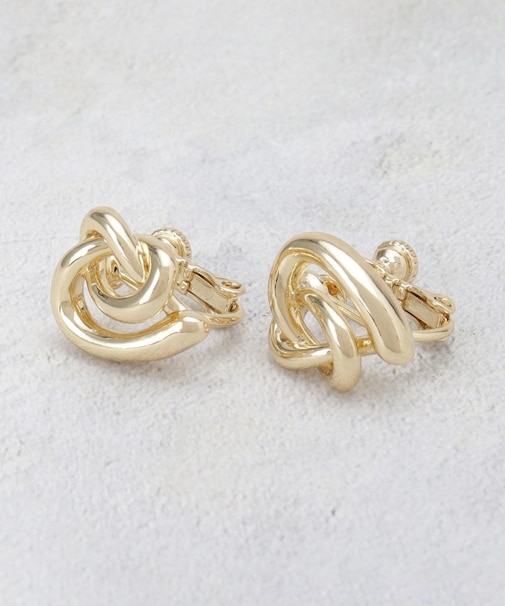 ニュアンスハ-トノットメタルイヤリング