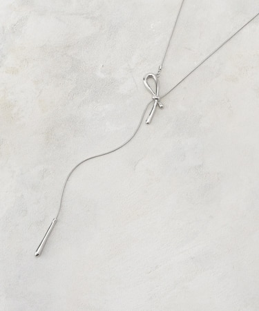 ニュアンスリボン スライドネックレス