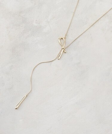 ニュアンスリボン スライドネックレス