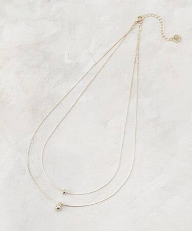 しずく2連ネックレス