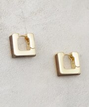 エポキシ樹脂×メタルスクエアカラーピアス