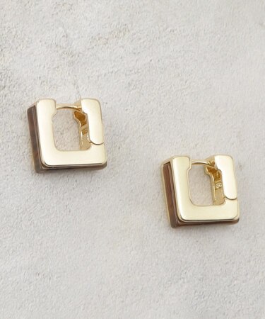 エポキシ樹脂×メタルスクエアカラーピアス