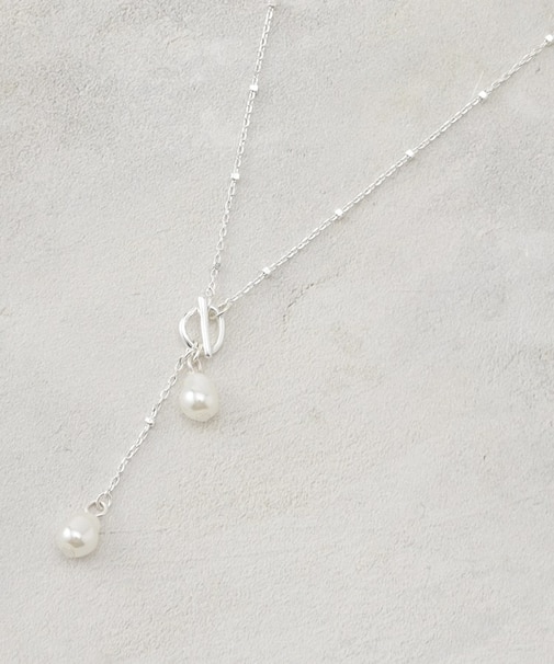 パール調デザインカラー トライアルネックレス