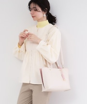 名品バイカラーミドルトート