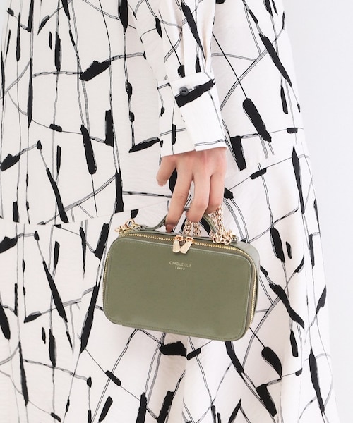 2WAYバニティポーチチェーンショルダー｜オペーク ドット クリップの