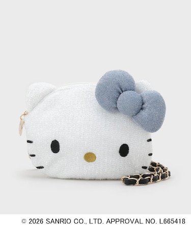 ◆【ハローキティ】フェイス型2WAYキラふわミニショルダーバッグ