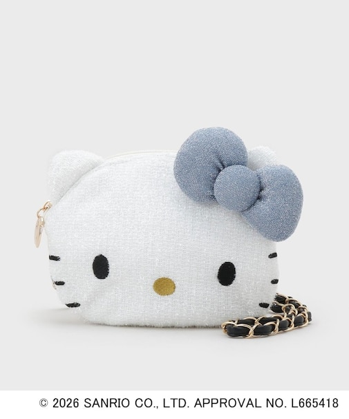 ◆【ハローキティ】フェイス型2WAYキラふわミニショルダーバッグ