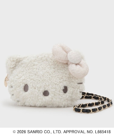 ◆【ハローキティ】フェイス型2WAYキラふわミニショルダーバッグ