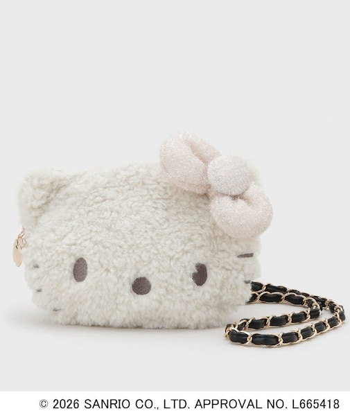 ◆【ハローキティ】フェイス型2WAYキラふわミニショルダーバッグ