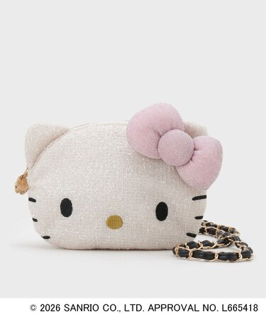 ◆【ハローキティ】フェイス型2WAYキラふわミニショルダーバッグ