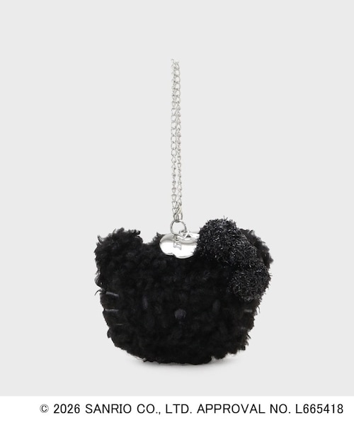 ◇【ハローキティ】きらふわフェイス型ミラーチャーム｜オペーク