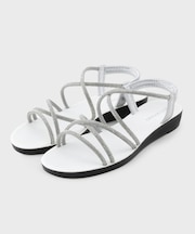 ビジュー細ストラップサンダル