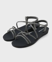 ビジュー細ストラップサンダル