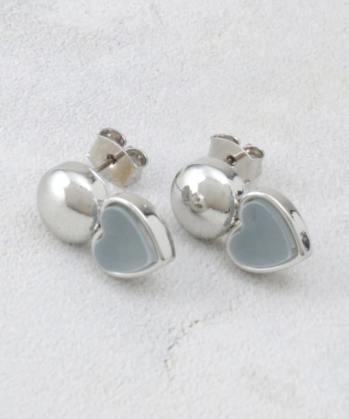 メタルハートモチーフピアス