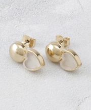 メタルハートモチーフピアス