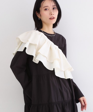 ラッフルフリルケープ【洗濯機OK】