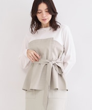 ビスチェドッキングカットソー【洗濯機OK】