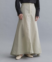 【es】サーキュラーロングフレアスカート【洗濯機OK】