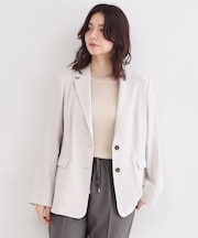 シングルテーラードジャケット【洗える/裏地なし】