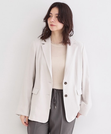 シングルテーラードジャケット【洗える/裏地なし】