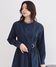 カシュクール風デザインワンピース【洗濯機OK】