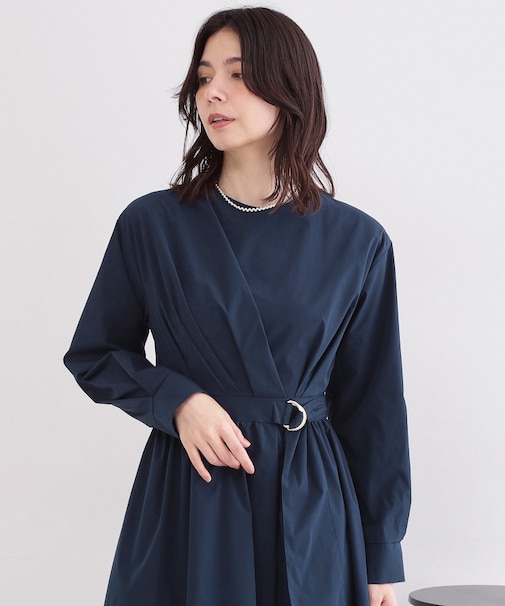 カシュクール風デザインワンピース【洗濯機OK】