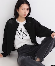 メッシュニットカーディガン【洗濯機OK】