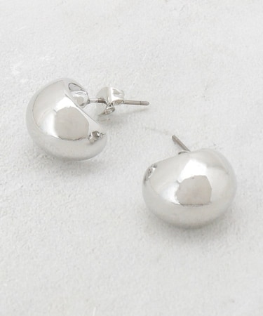 オーバルシェイプ メタルピアス