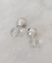 メタル×クリア ピアス