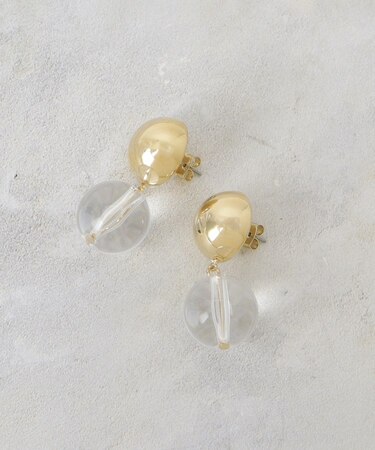メタル×クリア ピアス
