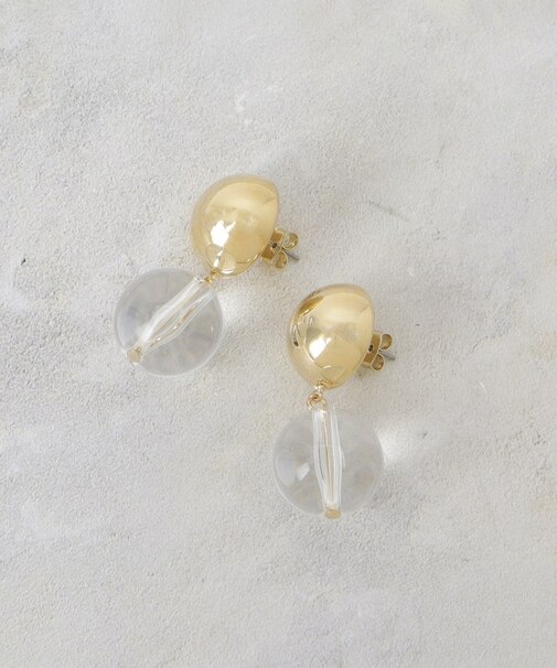 メタル×クリア ピアス
