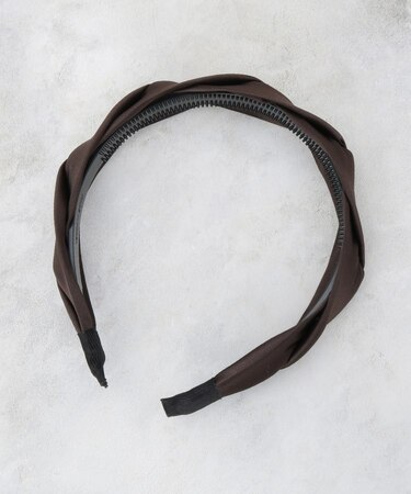 サテンねじりデザインカチューシャ