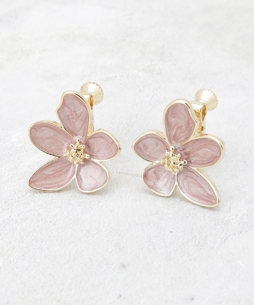 エポフラワーイヤリング｜オペーク ドット クリップの通販｜&mall