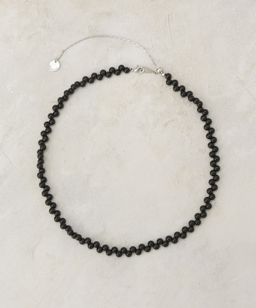 フェイクパールビーズスライドネックレス