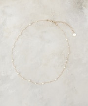 フェイクパール華奢ネックレス