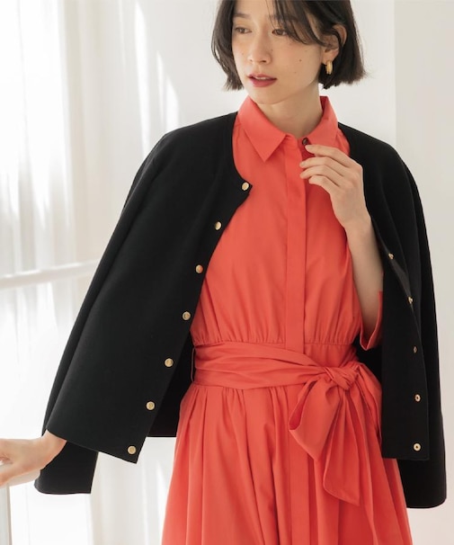 スナップボタンニットカーディガン【洗濯機OK/抗ピル】