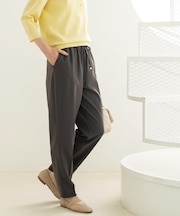 美脚ストレッチイージーテーパードパンツ／セットアップ対応可【洗濯機OK／防シワ加工】《SS～LL/5col》