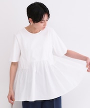 ペプラムドッキングカットソー【洗濯機OK】