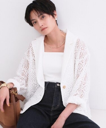 レーステーラードジャケット【洗濯機OK】