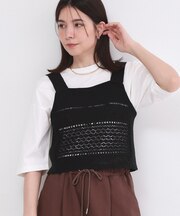 テープヤーンビスチェニット【洗濯機OK／抗ピル】