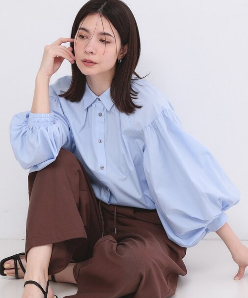 ボリュームスリーブシャツ【洗濯機OK】