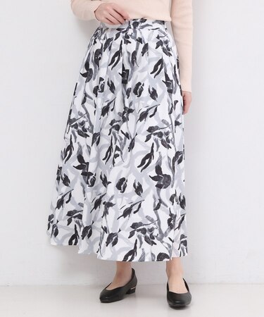 アートプリントフレアスカート【洗濯機OK】