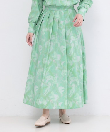 アートプリントフレアスカート【洗濯機OK】